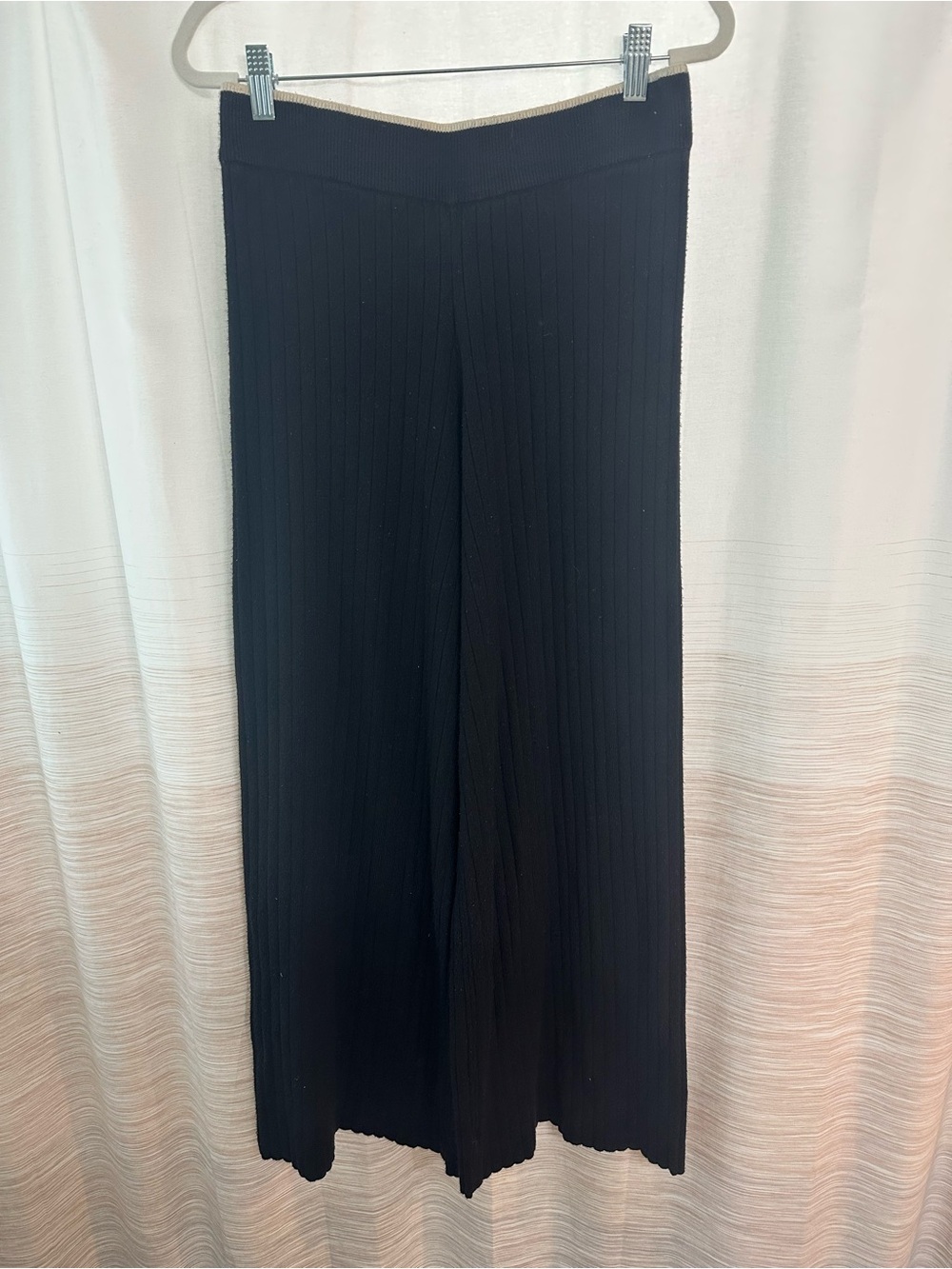 Marled Sweater Knit Wide Leg Pants Size M